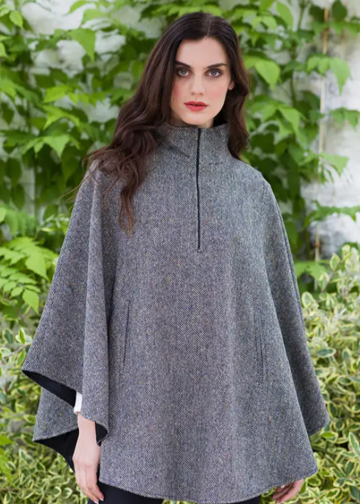 Mucros Half-Zip Poncho