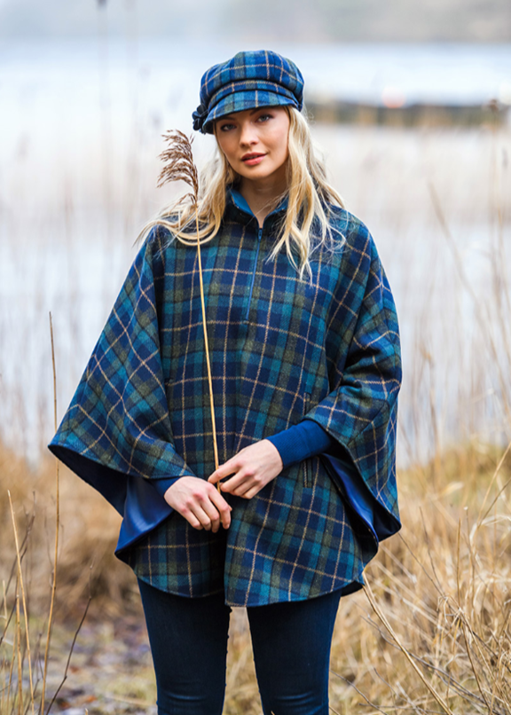 Mucros Half-Zip Poncho