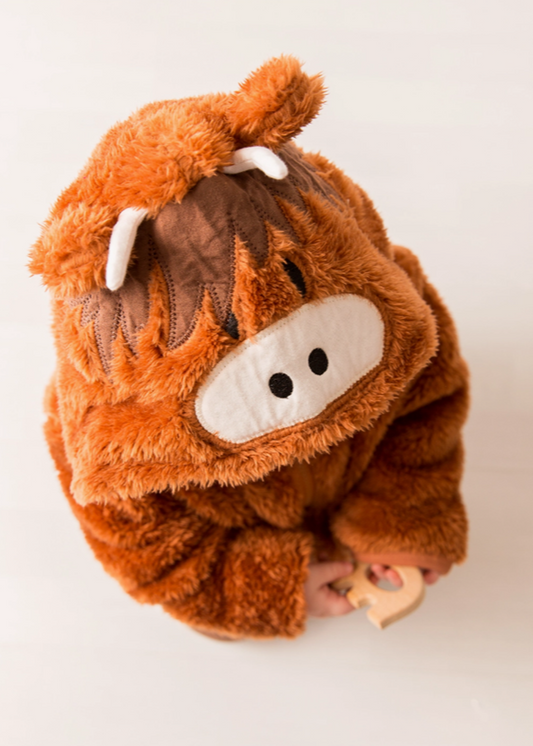 Neutral Hamish Highland Cow Hoodie