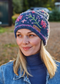 Hampton Court - Embroidered Flowers Bobble Beanie