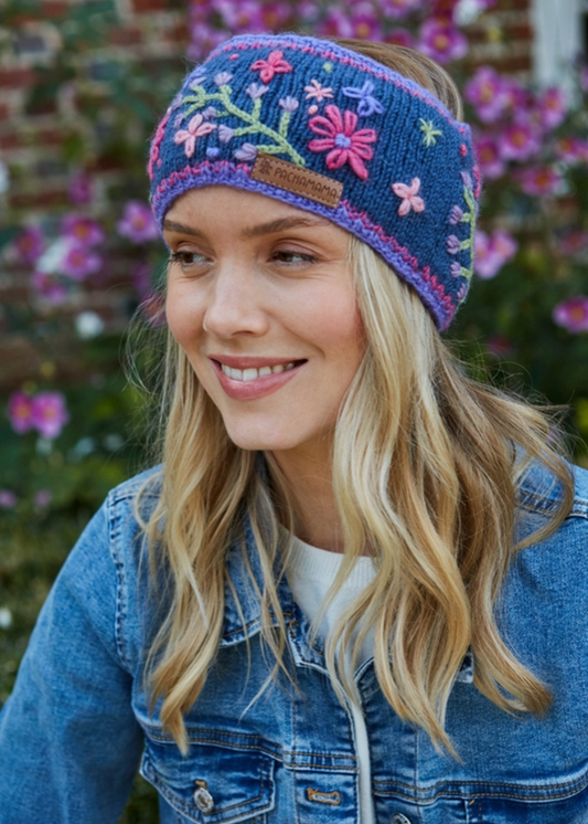 Hampton Court - Embroidered Flowers Headband