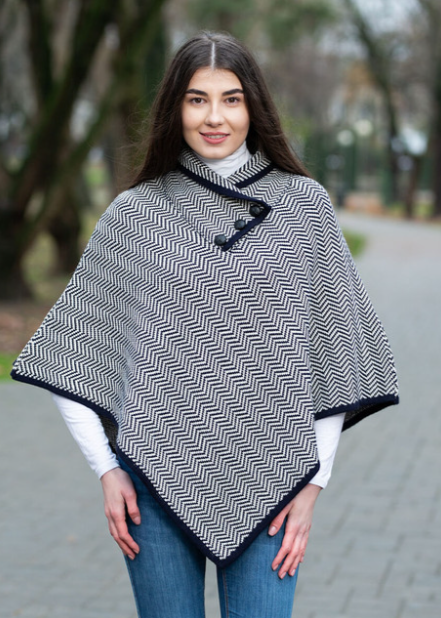 Merino Wool Herringbone Cape