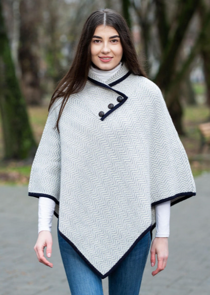 Merino Wool Herringbone Cape