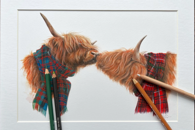 Mounted Print Landscape Highland Love