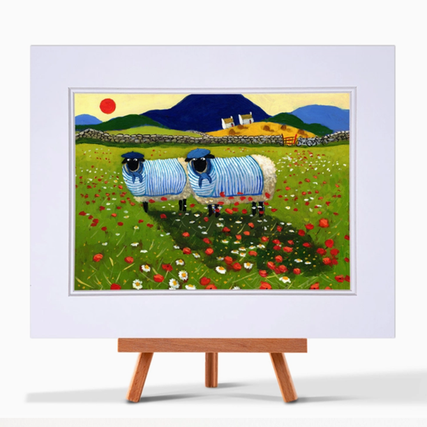 Mounted Print How Do Ewe Deux