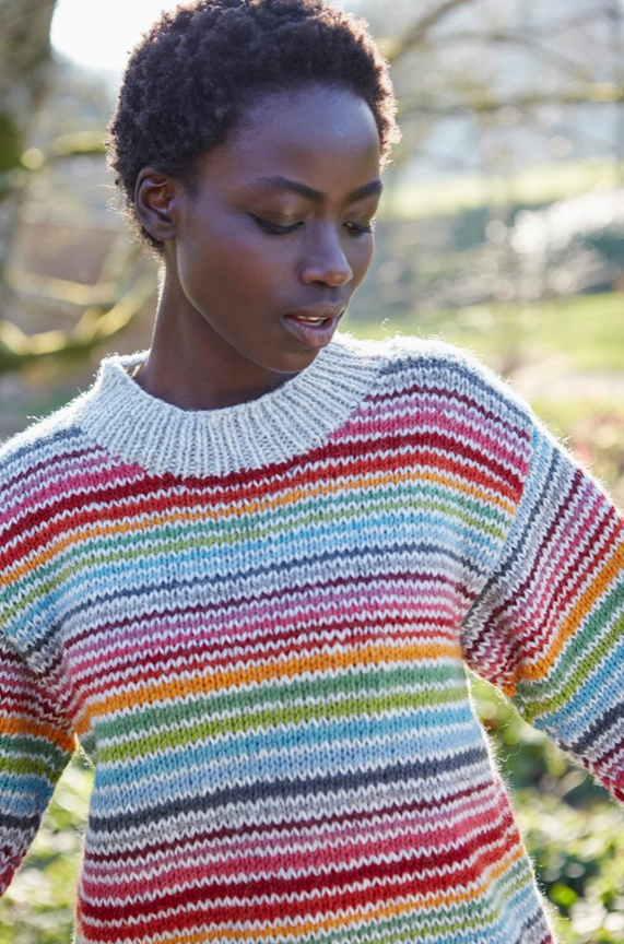 Stripe wool sweater