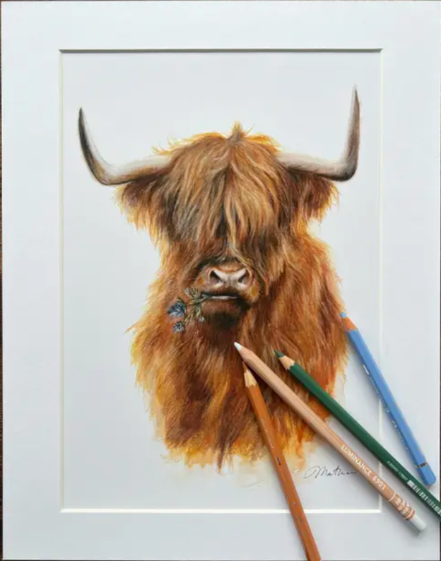 Mounted Print Portrait The Jaggy Thistle Coo