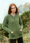 Donegal Wool Trinity Zip Cardigan - Sage