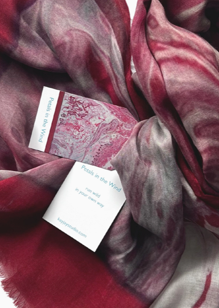 Silk Modal All Season Shawl/Scarf - Petals in the Wind