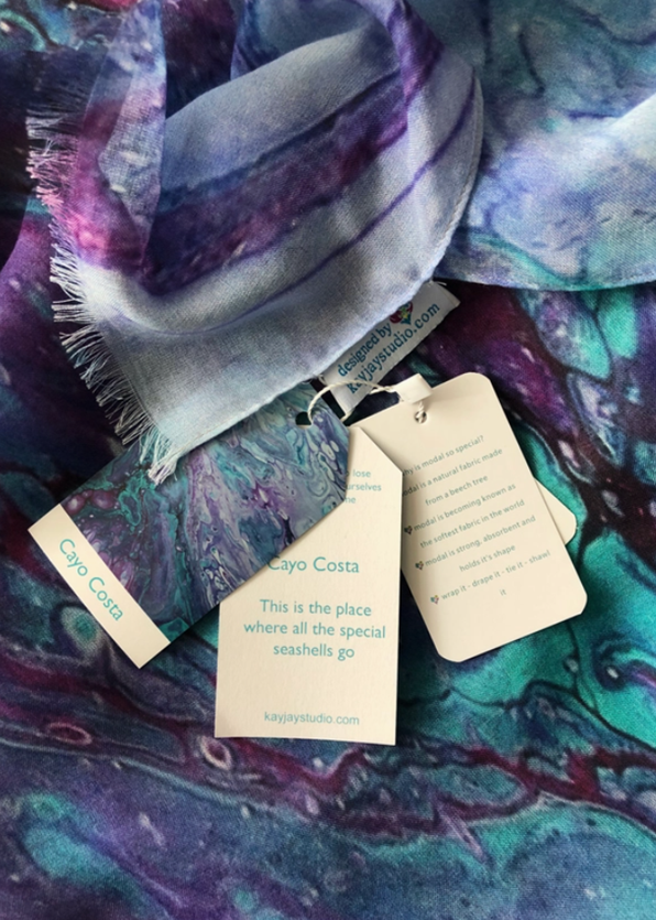 Silk Modal All Season Shawl/Scarf - Cayo Costa