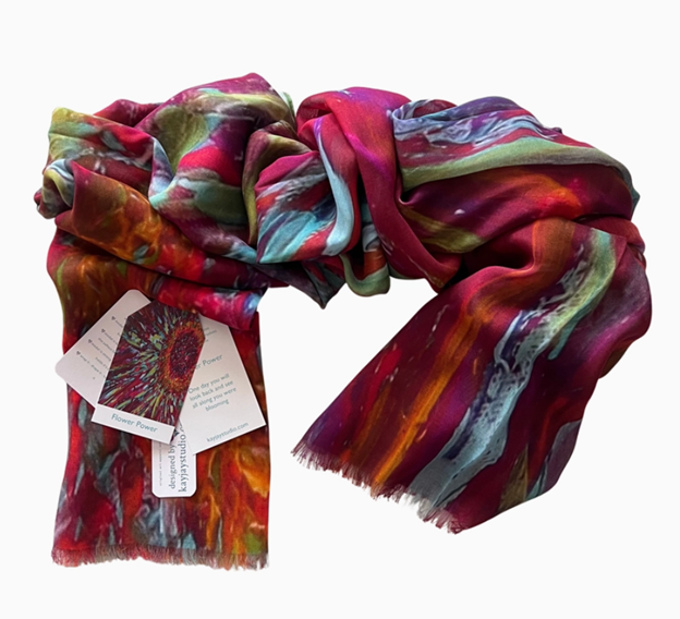 Silk Modal All Season Shawl/Scarf - Flower Power