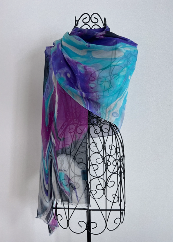 Silk Modal All Season Shawl/Scarf - Purple Moon