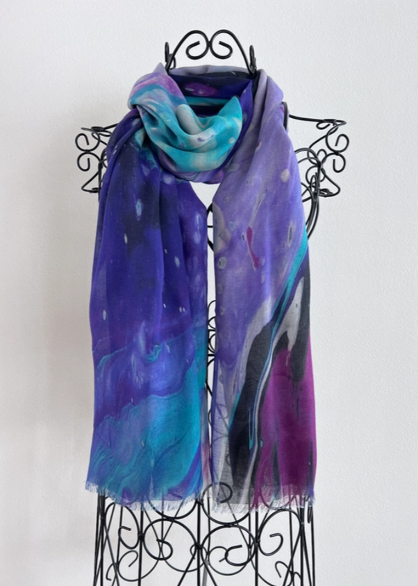 Silk Modal All Season Shawl/Scarf - Purple Moon