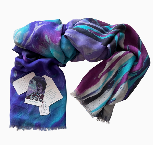 Silk Modal All Season Shawl/Scarf - Purple Moon