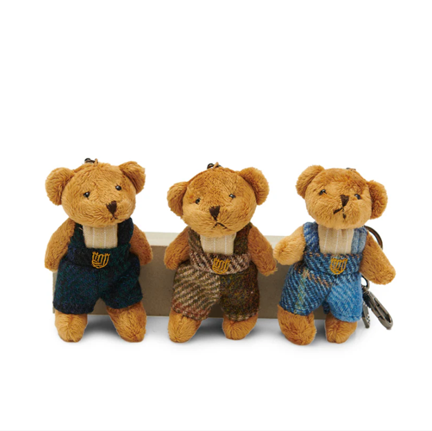 Harris Tweed Teddy Bear Keyring