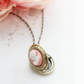 Cameo Locket - Lady on Pink