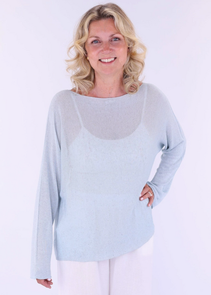 Linen Blend Long Sleeve Tunic
