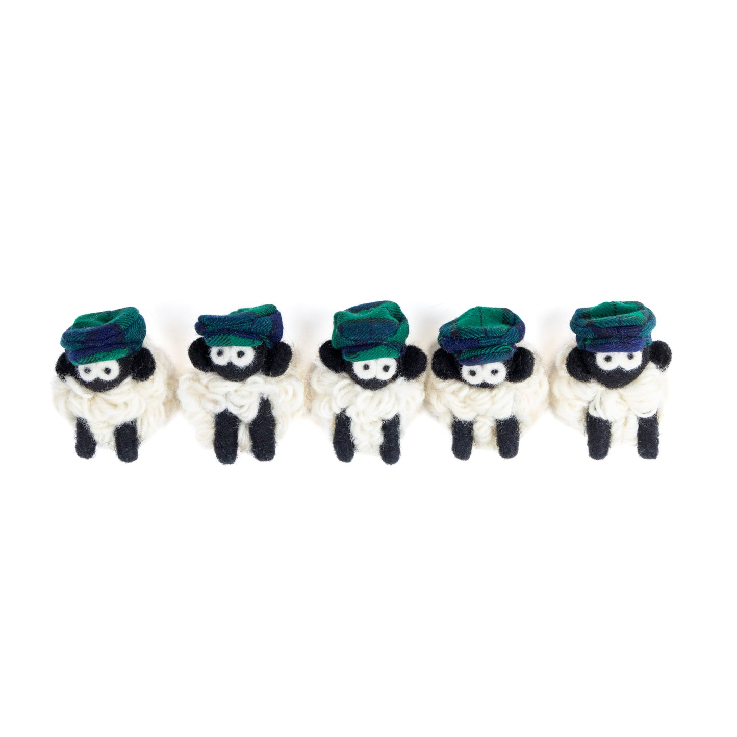 Knitted Sheep Magnet Flatcap Blue Green