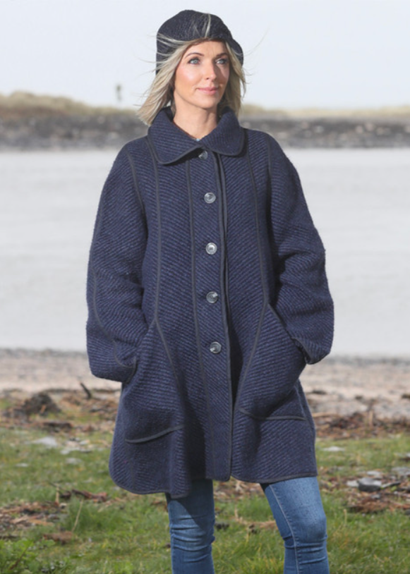 John Branigan Maureen Coat - Twill Indigo