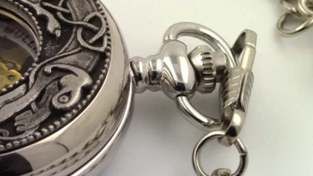 Gents Mechanical Pewter Pocket Watch