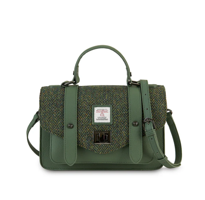 Harris Tweed Leather Medium Satchel