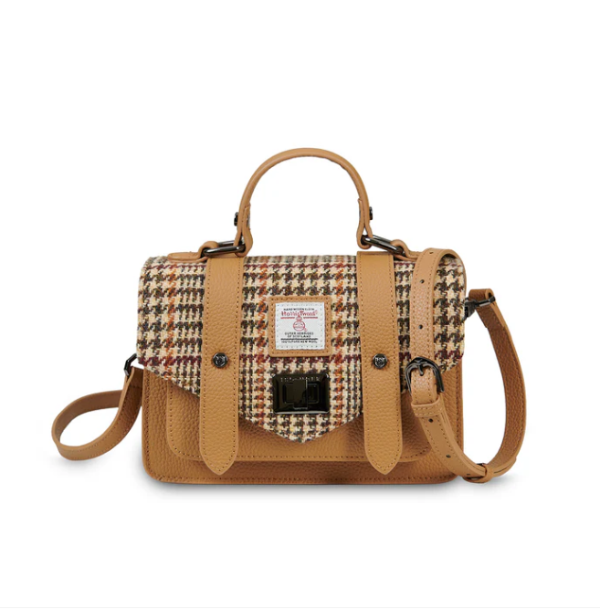 Harris Tweed Leather Mini Satchel