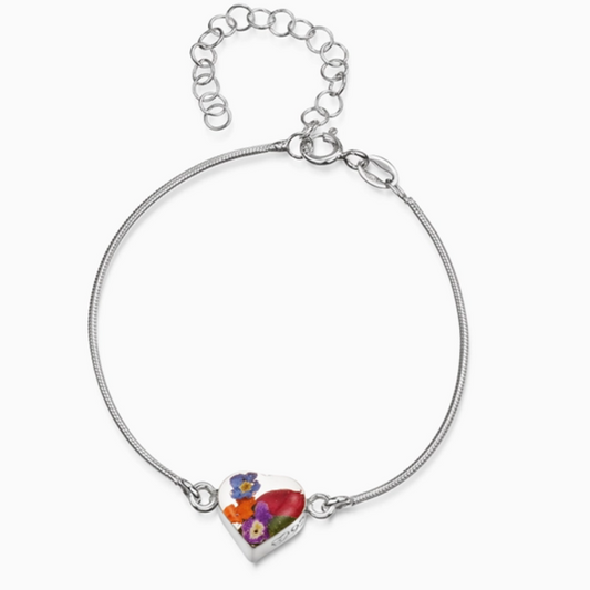 Mixed Flower Bracelet Heart