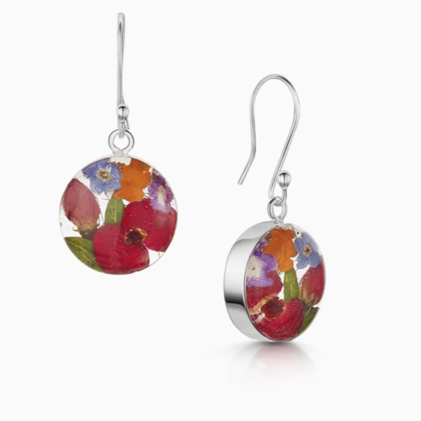 Mixed Flower Earrings Full Moon