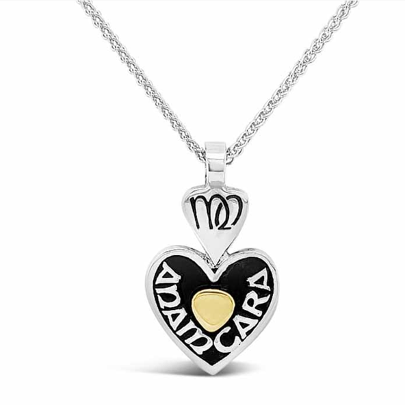Mo Anam Cara "My Soul Mate" Heart Pendant with Chain