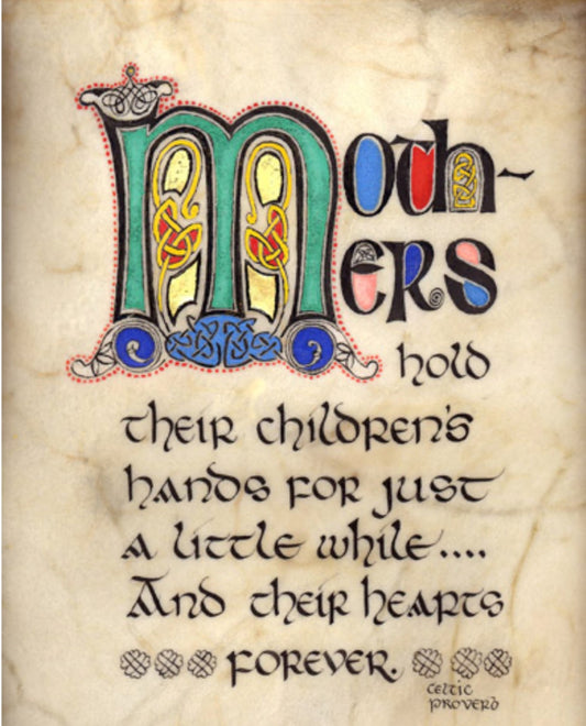 "Mother Blessing" Celtic Manuscript Print