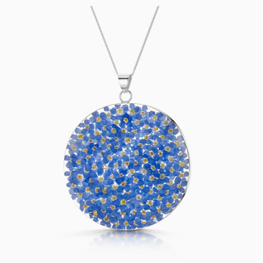 Forget-Me-Not- Full Moon Necklace