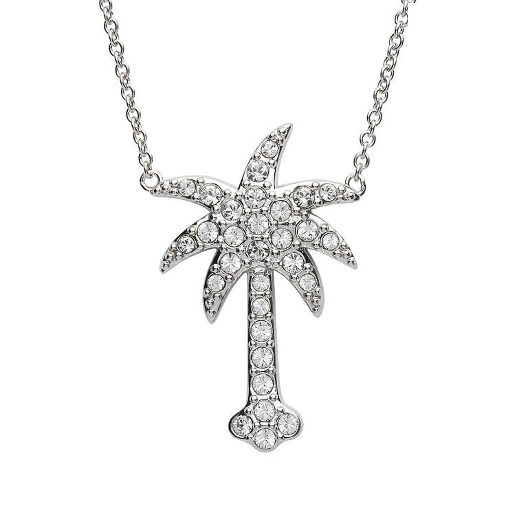 Palm Tree Necklace With Crystals