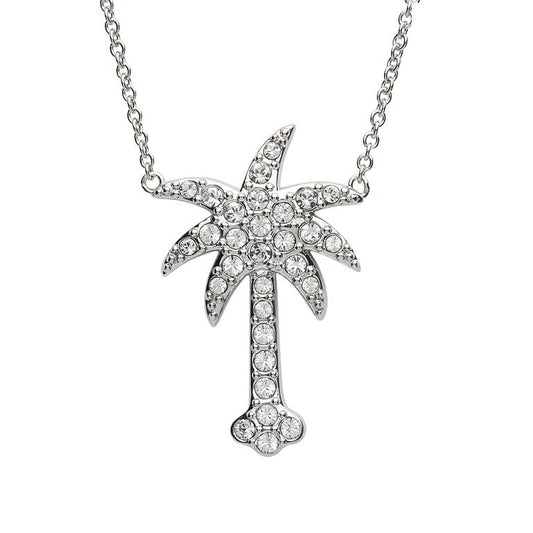 Palm Tree Necklace With Crystals