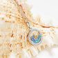 Sterling Silver Blue and Aqua Crystals Wave Mini Necklace