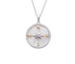 Sterling Silver Swarovski MOP Compass Pendant