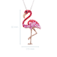 Pink Flamingo Pendant in Sterling Silver