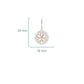 Sterling Silver White Crystal sand Dollar Earrings