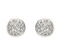 Sterling Silver White Crystal Stud Earrings