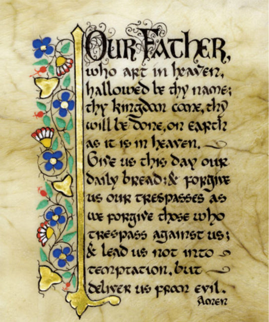 "Our Father" Celtic Manuscript Print