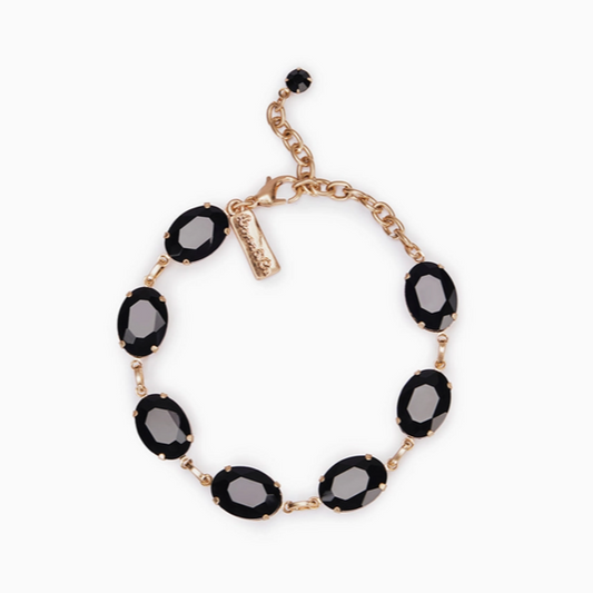 Oval Stone Bracelet Black