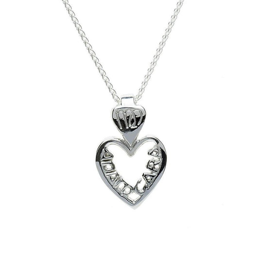 Mo Anam Cara My Soul Mate Pierced Small Irish Pendant