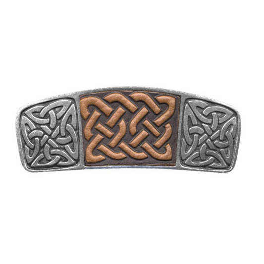 Celtic Knot Leather Barrette