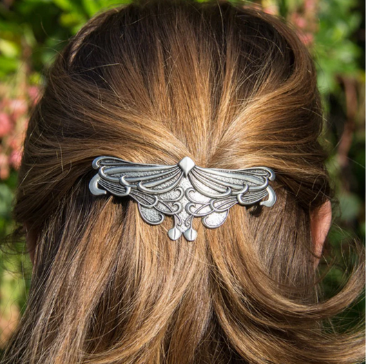 Art Nouveau Leaf Barrette