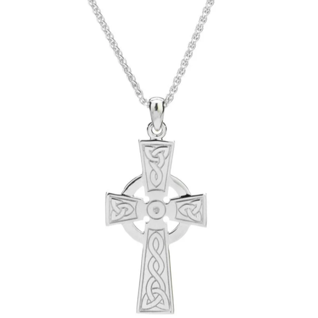 Silver Celtic Cross Pendant Large