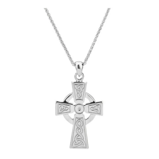 Silver Celtic Cross Pendant Medium