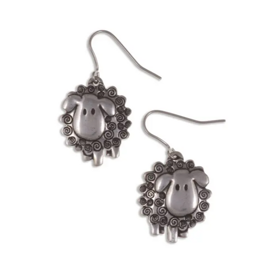 St Justin - Swirly Sheep Small Drop earrings