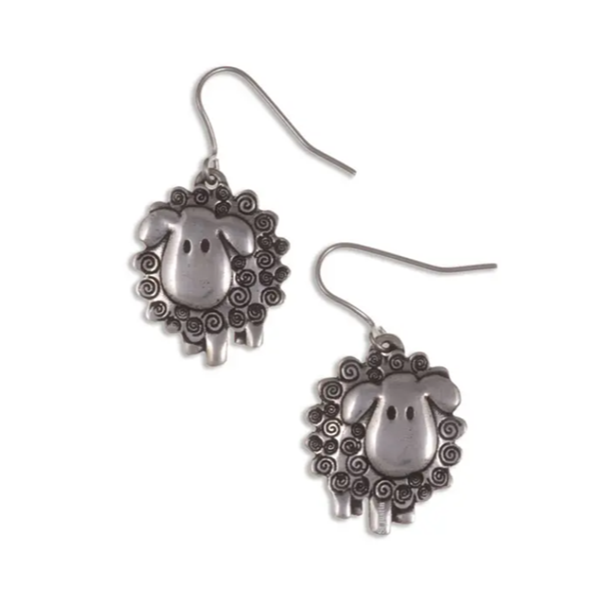 St Justin - Swirly Sheep Small Drop earrings