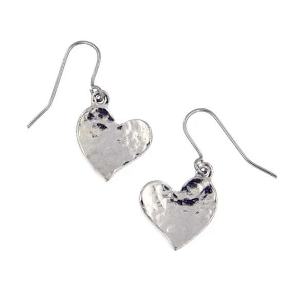 St Justin - Heartbeat Beaten Heart earrings