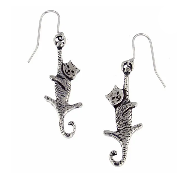 St Justin - Dangling Cat Drop earrings