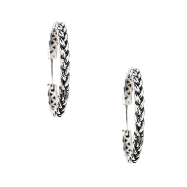 Silver Eclipse Medium Hoop Earrings